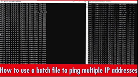Enter the host IP when prompted. . Batch file to ping ip address and log results